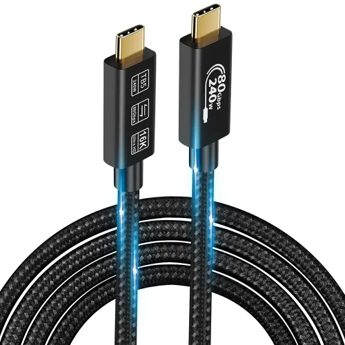 USB5 Cable, with Thunderbolt 5 Cable, 240 W Charging Cable, 80 Gbps Data Cable