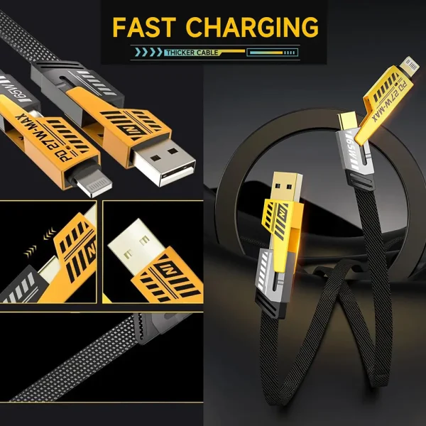 4 in 1 Convertible Metal Fast Data Cable - Image 4