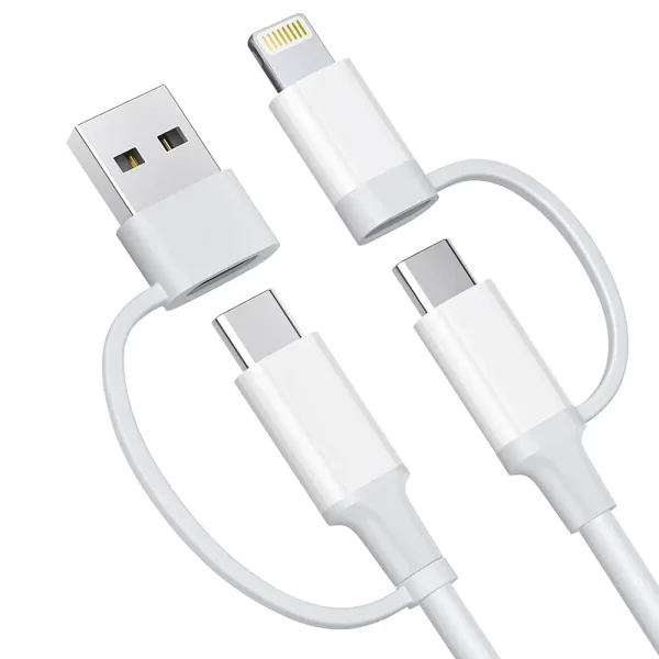 Fully customizable 4-in-1 convertible 100W fast charging data cable