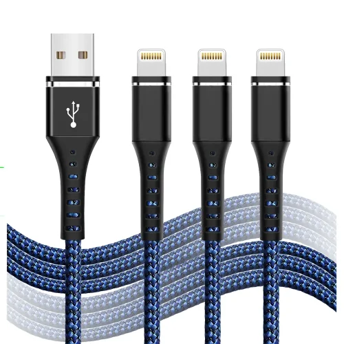 Anti-Broken Long Net Tail Aluminum Alloy Braided Apple Cable (1)