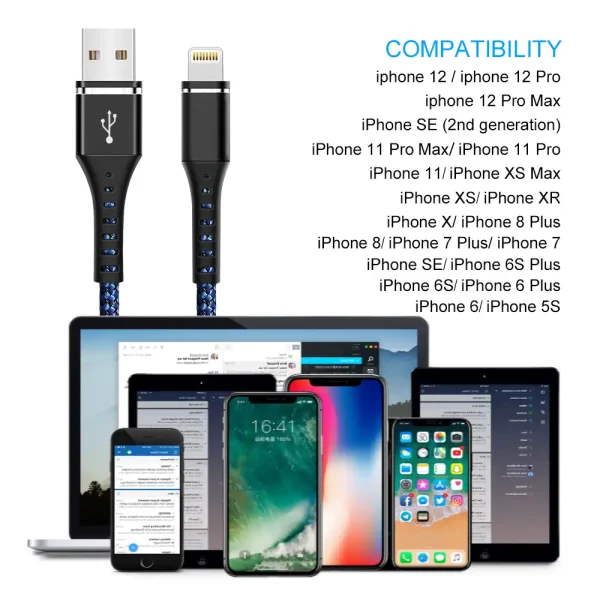 Anti-Broken Long Net Tail Aluminum Alloy Braided Apple Cable - Image 7